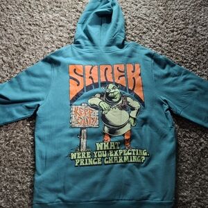 Dreamworks Shrek Teal Fleece Hoodie XXL. Never Worn With Tags!!